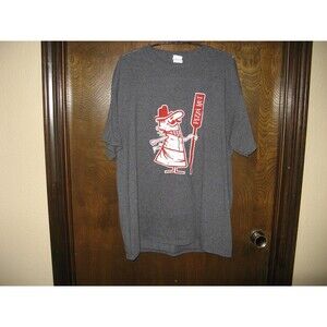 Pizza Hut Restraunt Pizza Man Logo Gray Employee T-Shirt Mens Size XL